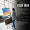 64" to 89" La Jolla Classic A-Frame Wood Easel, Lyre Style Studio Easel - Wooden Artists Floor Stand, Sturdy, Adjustable Height To 48" Canvas - Painting, Drawing, Sign Display